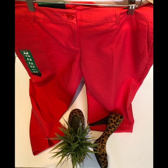 Sz12 $22 dalia cropped coral pants - Picture 6 of 11